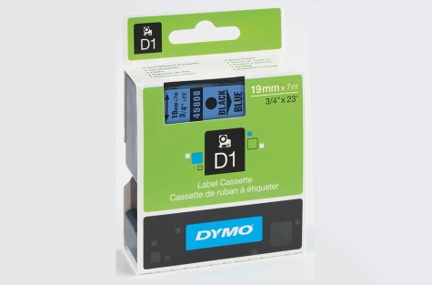Printeru lente, DYMO 45806, 19mm, zila/melns teksts