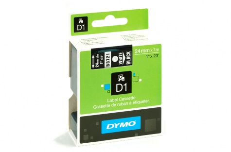 DYMO 53721, 24mm, melna/balta