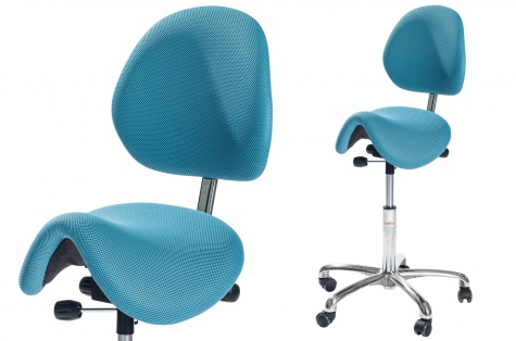 Sedlu krēsls Pinto ar atzveltni, zils