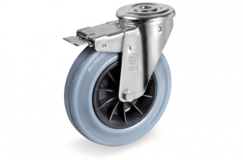 S22 Bolt hole, swivel wheel with break