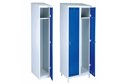 Шкаф двухдверный, синий, 1830x700x550