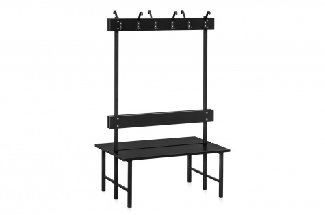 Istepink nagidega, kahepoolne, must melamiin, 1000 mm