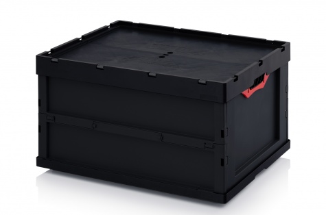 Saliekama ESD-kaste, 800 x 600 x 445 mm, ar vāku