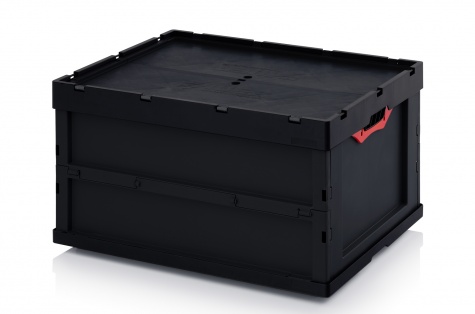 ESD foldable box with lid