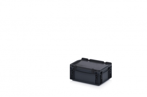 ESD Euro container with hinge lid