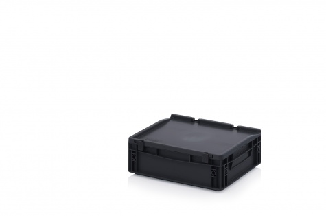 ESD Euro container with hinge lid