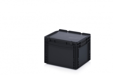 ESD Euro container with hinge lid