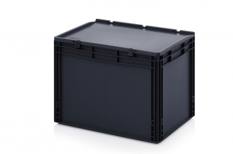 ESD Euro container with hinge lid