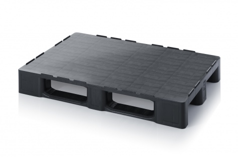 ESD pallet with solid cover with retaining edge