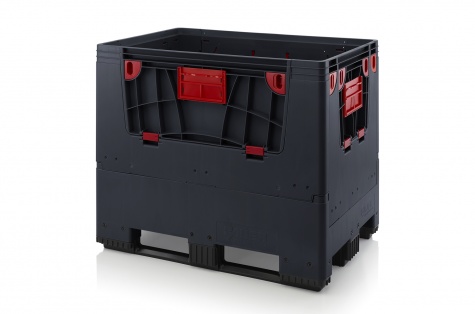 Kokkuvolditav ESD Big box-kast, 1200 x 800 x 1000 mm, liugjalgadega