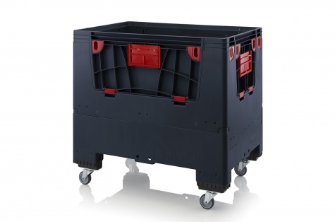 Kokkuvolditav ESD Big box-kast, 1200 x 800 x 1100 mm, ratastega
