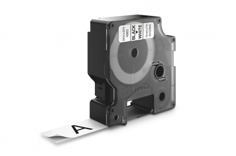 Printeru lente, DYMO 45803, 19mm, balta/melns teksts
