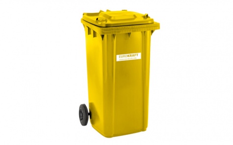 Prügikonteiner 240 l, kollane