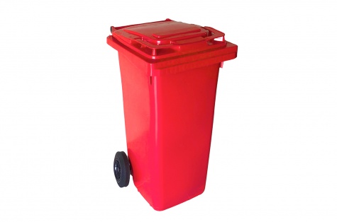 Garbage container 120 l, red