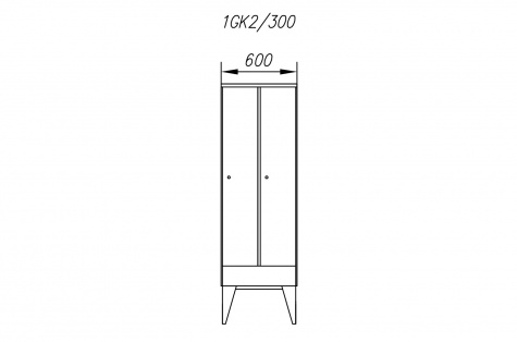 Garderoobikapp 1GK, 2ukseline, uks 300 mm