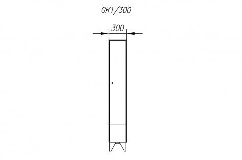 Wardrobe GK, 1 door, door 300 mm