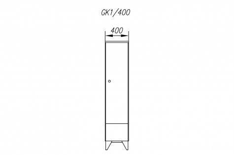 Wardrobe GK, 1 door, door 400 mm