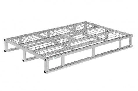 Metal EUR pallet, mesh, 1200 x 800 x 145 mm