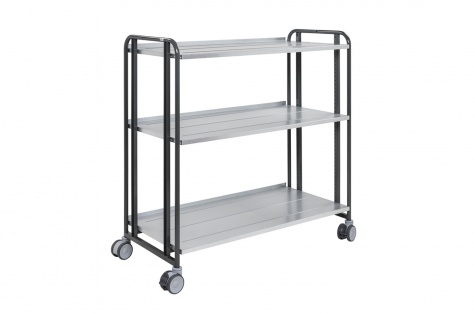 Shelf trolley, grey, 1277 x 638 x 1300 mm