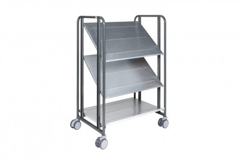 Shelf trolley, grey, 877 x 638 x 1300 mm