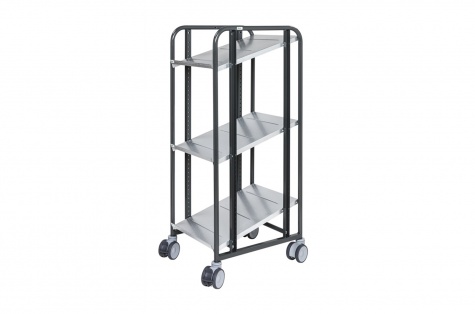 Shelf trolley, grey, 477 x 638 x 1300 mm