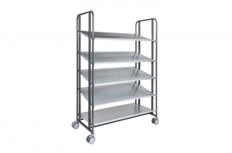 Shelf trolley, gray, 1277 x 638 x 1850 mm