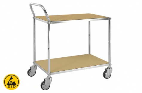 ESD table trolley 2 shelves