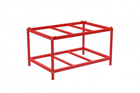 Side table for pallets, red, 1216 x 816 x 657 mm