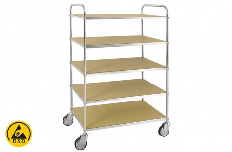 ESD shelf trolley 5 shelves