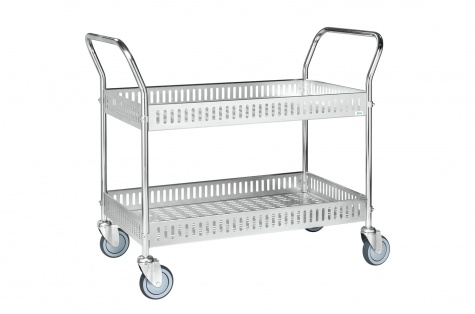 Table trolley with side rail