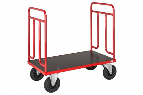 Platformas ratiņi ar rokturi, slodze 500 kg, gumijas riteņi 