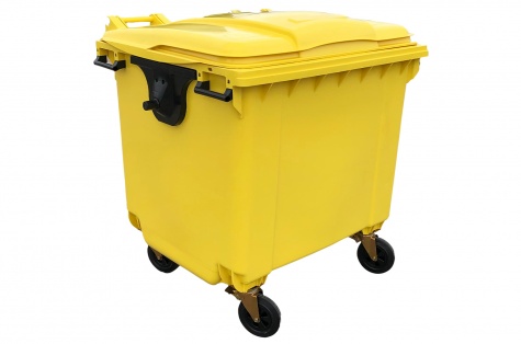 Atkritumu konteiners 1100 l, dzeltens