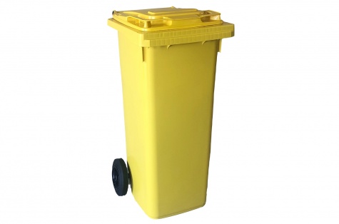 Garbage container 140 l, yellow