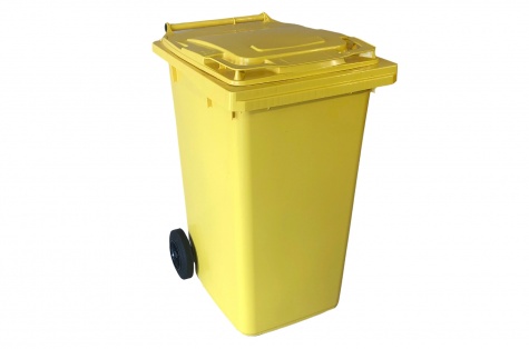 Atkritumu konteiners 240 l, dzeltens