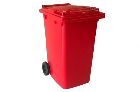 Garbage container 240 l, red