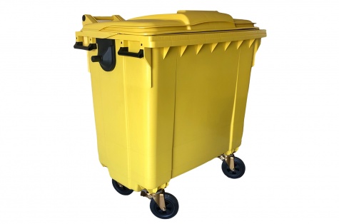 Garbage container 770 l, yellow