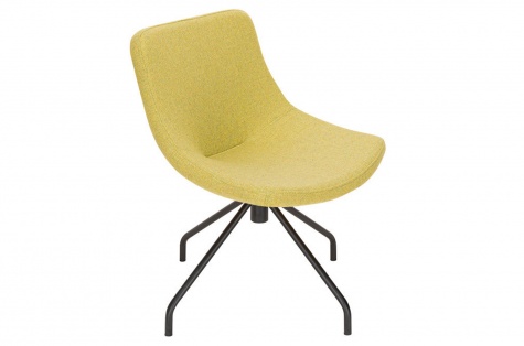 Krēsls TESS H, ar koniskām melni krāsotām metāla kājām