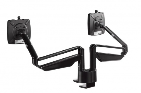Monitora kāja Clu Duo XL c, melns, ar galda stiprinājumu