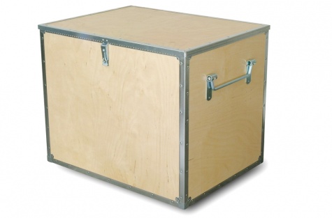 Playwood box with lid, 1140 x 740 x 800 mm