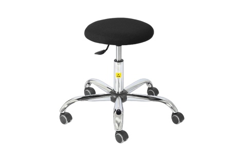 ESD work stool 1, black fabric
