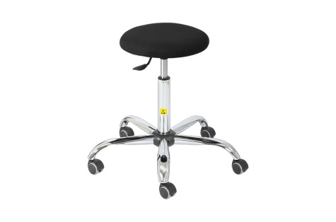 ESD work stool 2, black fabric