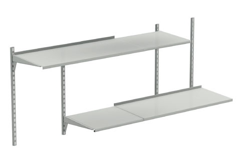 Extendable metal shelf, left, 900 x 300 mm