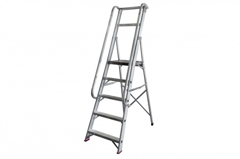 Folding platform ladder, 5 steps, 1200 mm