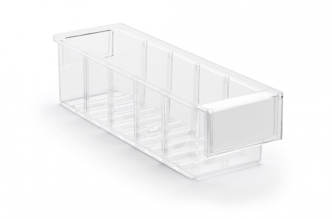 Shelf bin 92x300x82 Crystal clear