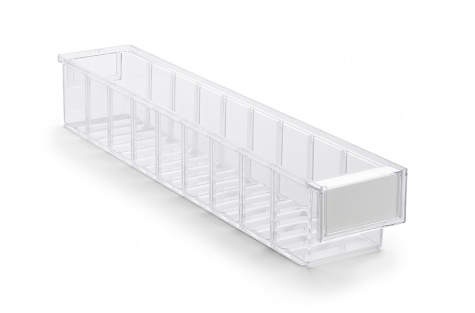 Shelf bin 92x500x82 Crystal clear