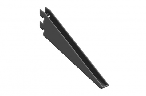 Shelf support with inclined angle, 300 mm, black