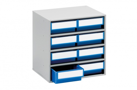 Storage bin cabinet 0830, 8 bins, 300 x 400 x 395 mm