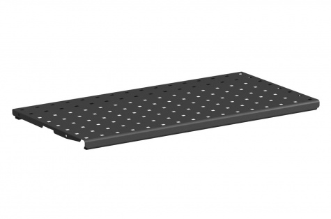 Perforated steel shelf 600 x 400 mm, black