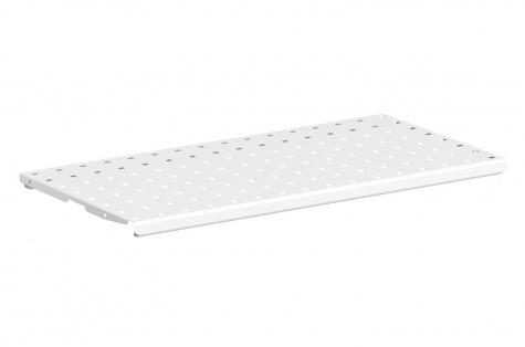 Perforated steel shelf 600 x 400 mm, white 