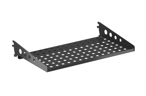 Perforated shoe shelf, 900 x 350 mm, black